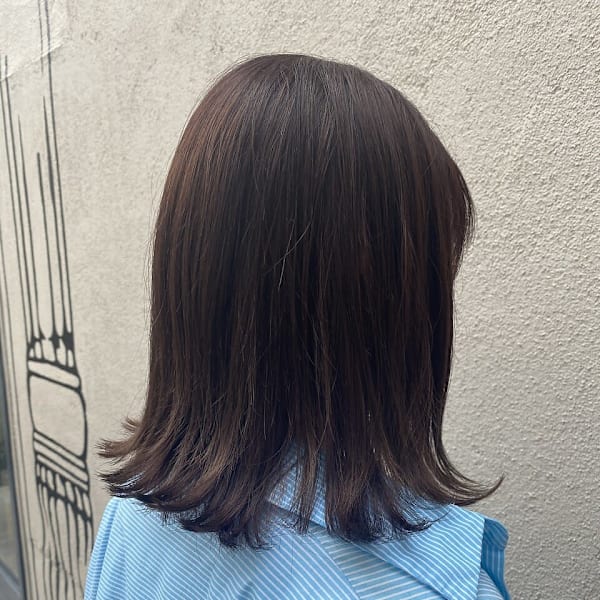 外ハネ×マロンベージュ
