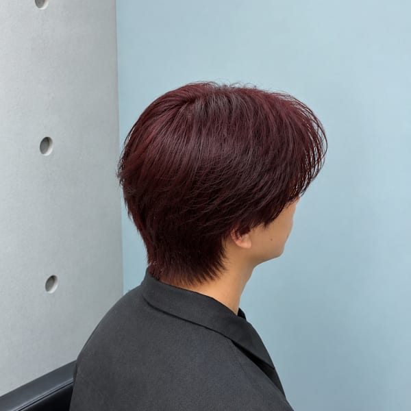 メンズフェザー×ボルドー