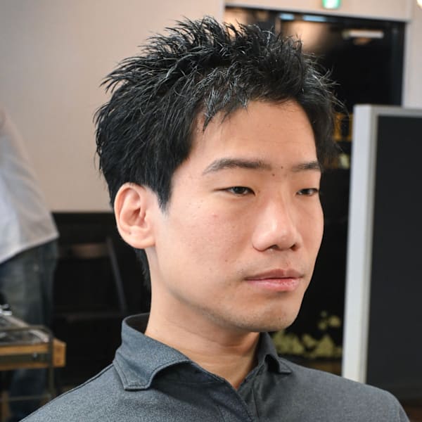 ツーブロックショートカルマヘアスリックバックジェットフェード