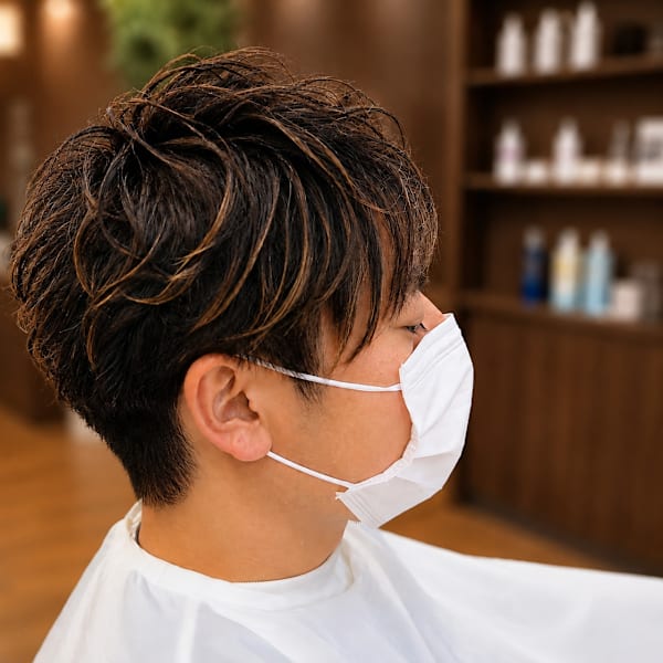 メンズ爽やかニュアンスパーマ