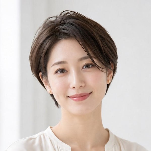 大人ショートヘアハンサムショートショートボブ