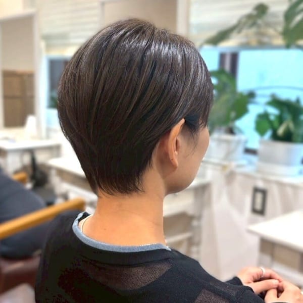 グレージュ 透明感 ショートカット 髪質改善トリートメント