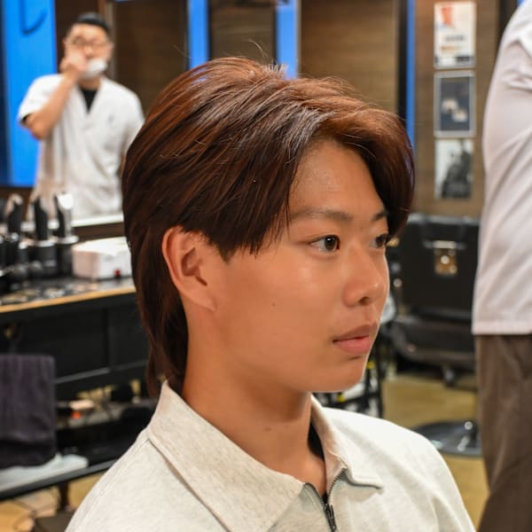 ツーブロックショートカルマヘアスリックバックジェットフェード