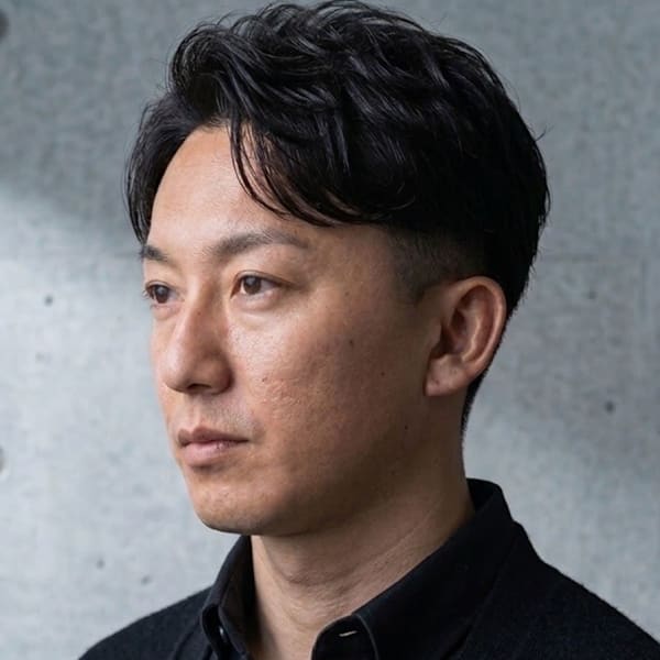 メンズ・毛流れビジネスフェザーパーマ　滋賀・草津♯124