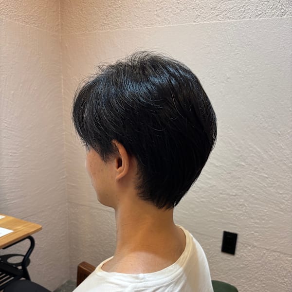 メンズショート メンズカット センターパート