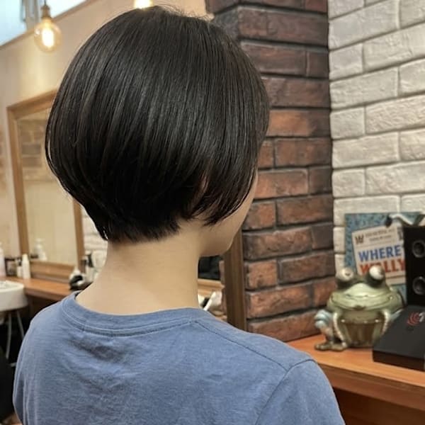 丸みのあるマッシュカットショート【457スタイル】