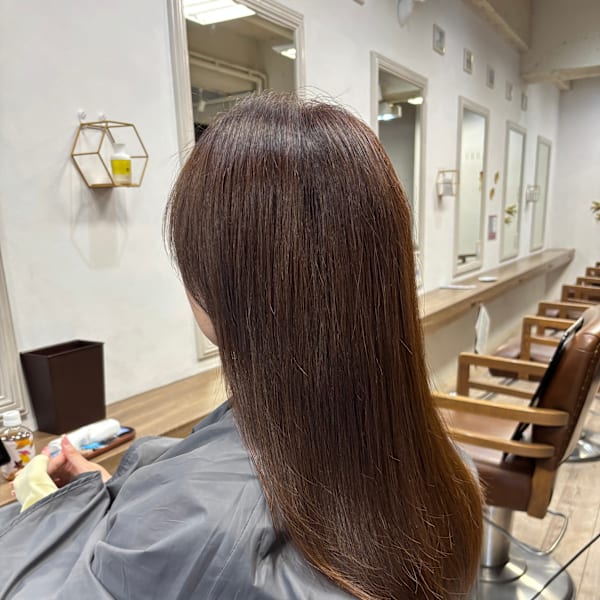 髪質改善カラーで叶える艶髪ロング