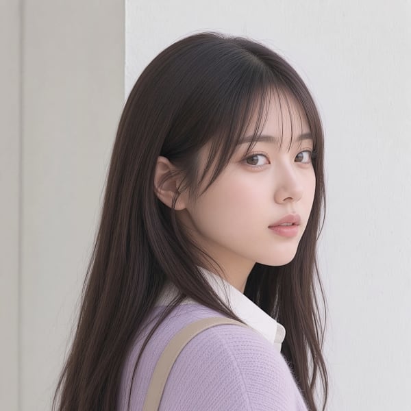 透明感シースルーバング×艶感ナチュラルストレート