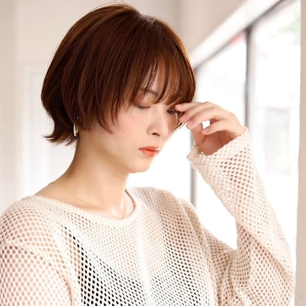 20代30代40代イメチェン似合わせカットフルバングレッドブ