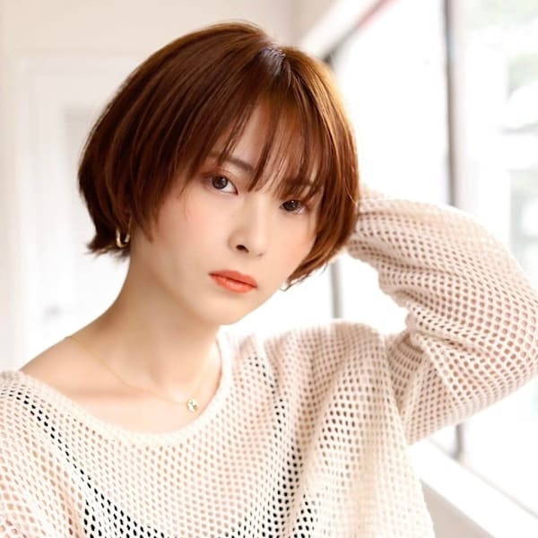 20代30代40代イメチェン似合わせカットフルバングレッドブ