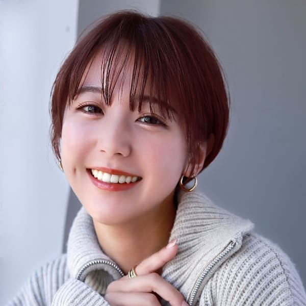 20代30代40代イメチェンフルバングレッドブラウン似合わせ