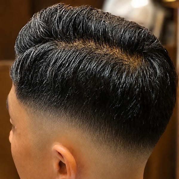 大宮メンズフェードサイドパートビジネスヘアバーバースタイル