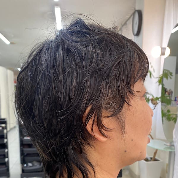 大人ショートマッシュ パーマ