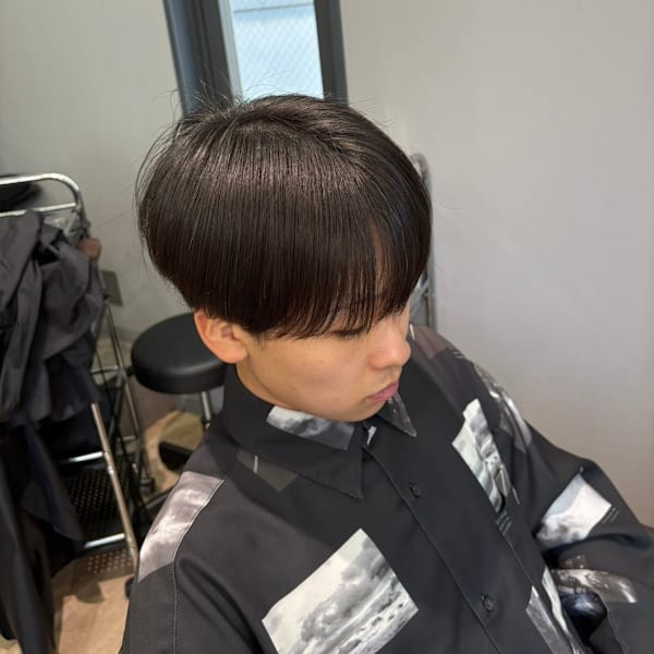 【メンズ縮毛矯正】シースルーマッシュ
