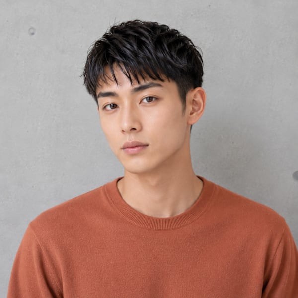20代のバーバースタイル束感ショート