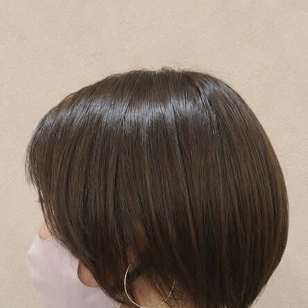 まろやかベージュのショートボブ