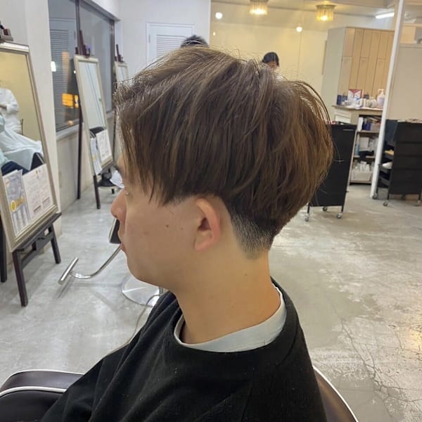 ツーブロックカルマパーマ束感ショートMEN’S HAIR