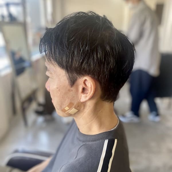 MEN’S HAIR マッシュパーマアッシュブラックカルマパ