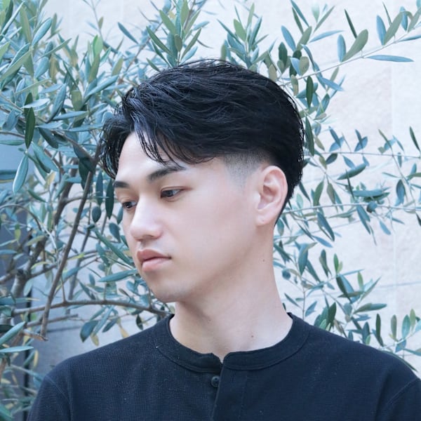 テーパーフェード×フェザーパーマ|MENS ONLYSALON SHIFT(メンズサロン)