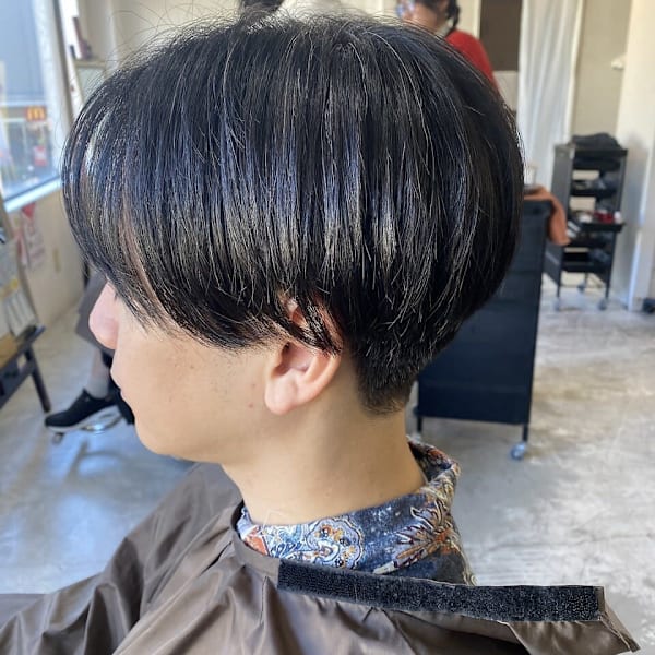 MEN’S HAIR マッシュパーマアッシュブラックカルマパ