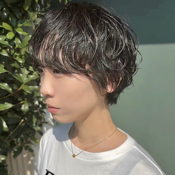 ふわっとニュアンスパーマでショートヘア★