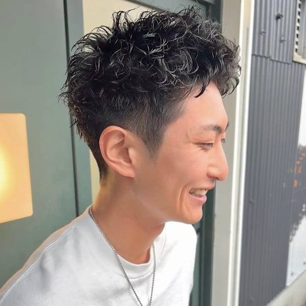 メンズ毛先が動く楽ちんパーマヘア