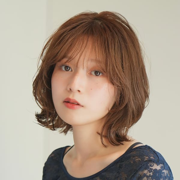 ぱつっとボブ・ショート/前髪あり/絶壁解消/20代/30代/