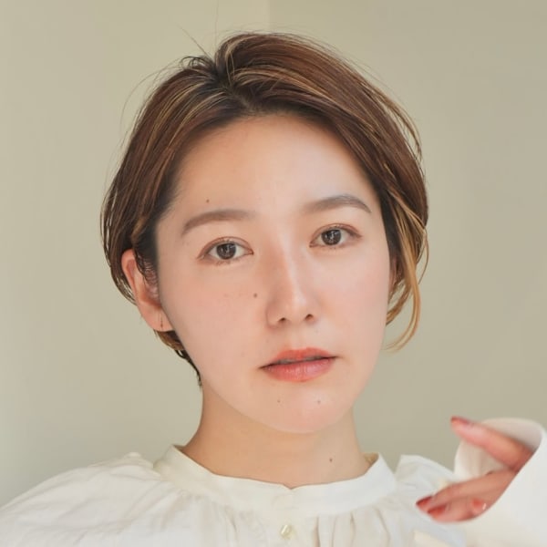 ショート・ボブ/丸顔/前髪あり/絶壁解消/30代/40代