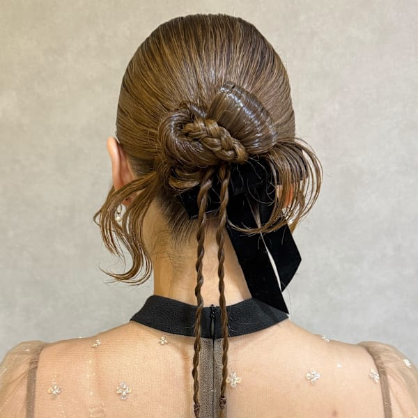 ヘアセット ヘアアレンジ お呼ばれヘア カチモリ 結婚式
