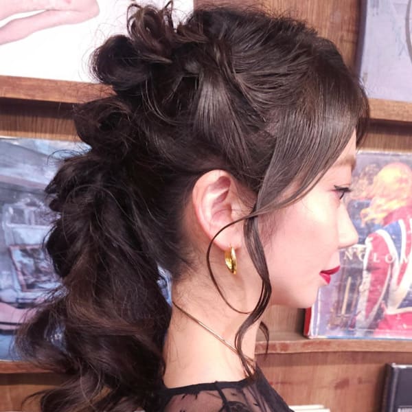 エッジィモードなイベントヘアメイク