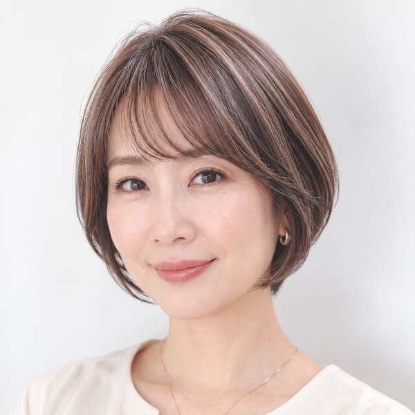 【藤枝】白髪を活かす大人ショートボブ