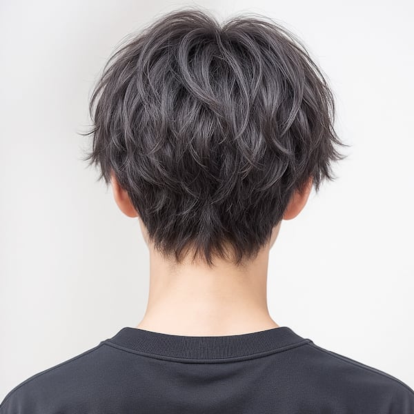 グレージュカラー波巻きツイストスパイラルp3 シャドーパーマ