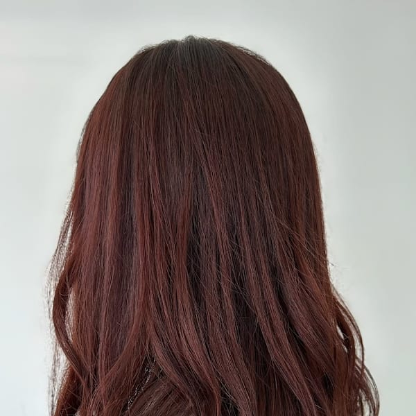 レイヤー/ボルドーカラー/20代/30代|Hair Design Angelo