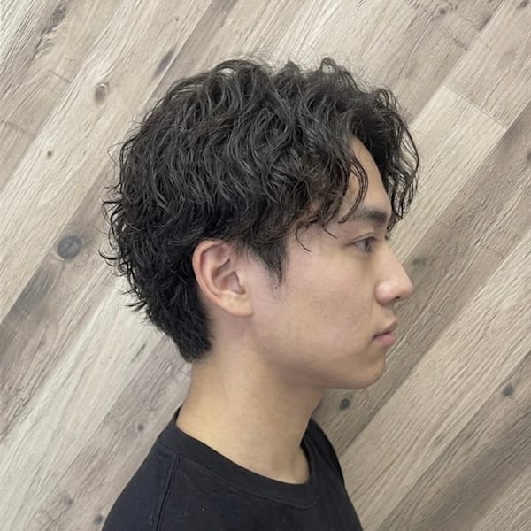 大人カジュアル◎メンズカット＋波巻きサーフカール