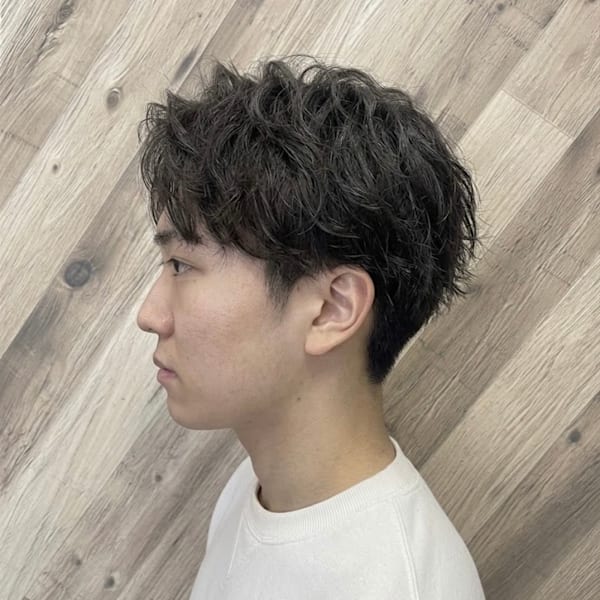 大人カジュアル◎メンズカット＋フェザーパーマ