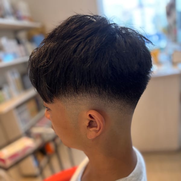 メンズのスッキリショート
