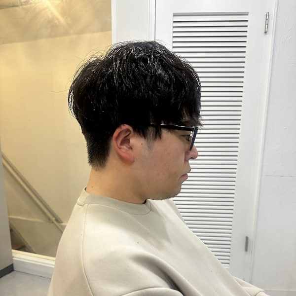 メンズマッシュ波巻きパーマニュアンスパーママッシュ/東伏見