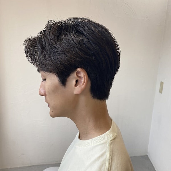 ナチュラルセンター分けスパイキーショート/東伏見/田無/保谷