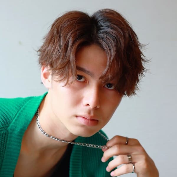 MEN’SHAIRアップバンク波巻きマッシュヘア