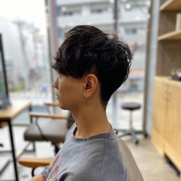 MEN’S HARE アッシュブラックカルマパーマ