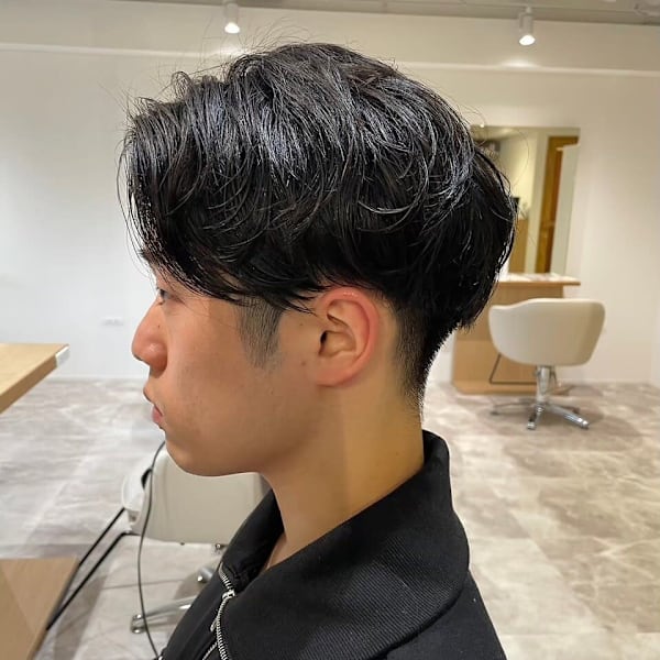 MEN'SHAIRアッシュブラックカルマパーマ