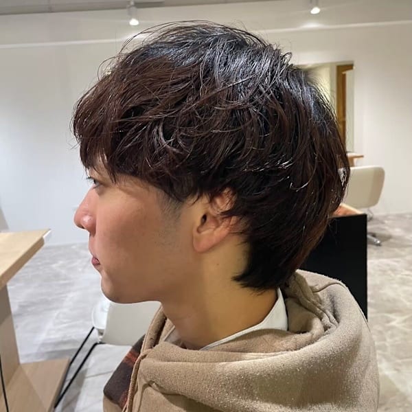 MEN'SHAIRアッシュブラックカルマパーマ