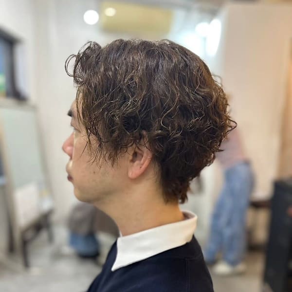 MEN’SHAIR波巻きセンターパートヘア