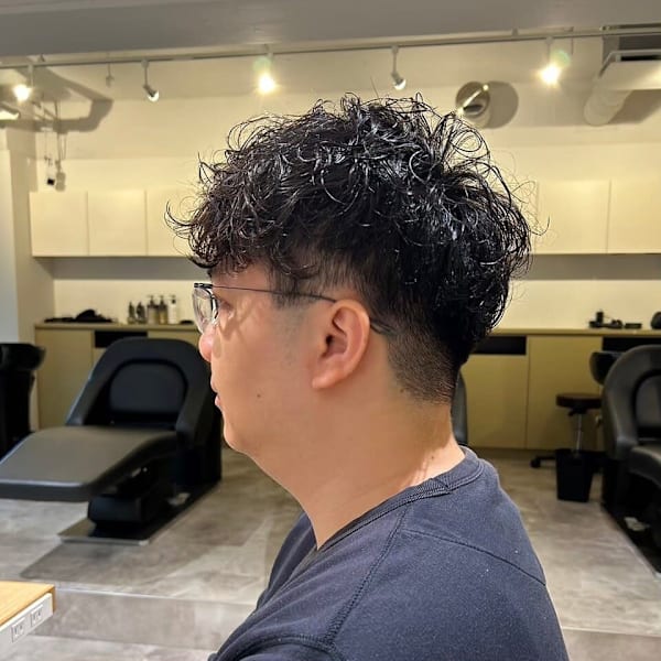 MEN'SHAIRアッシュブラックカルマパーマ
