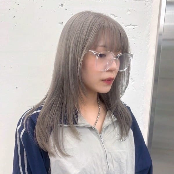 名古屋栄美容室 ハイトーン/シルバーカラー/レイヤーカット