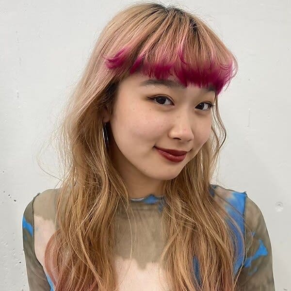 名古屋栄美容室 デザインカラー×裾カラー×ワインレッド