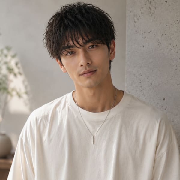 池袋 メンズカット ツーブロック ニュアンスパーマ