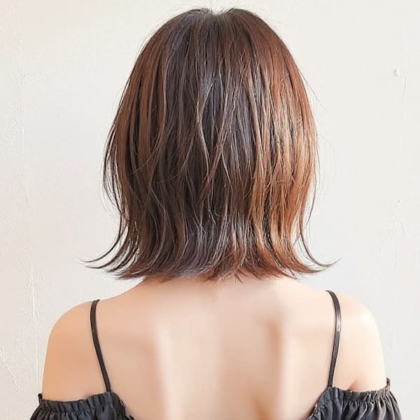 抜け感2wayバングウルフカットくびれミディp3 ヘーゼル
