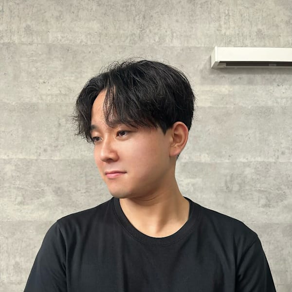 フェザーパーマセンターパートツイストパーマセンター分け