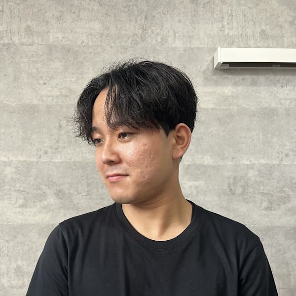 フェザーパーマセンターパートスパイラルパーマセンター分け